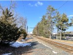 Looking west from the Faculty Road Grade Crossing along NJTs Princeton Branch, formerly the Pennsylvania Railroads Princeton Branch